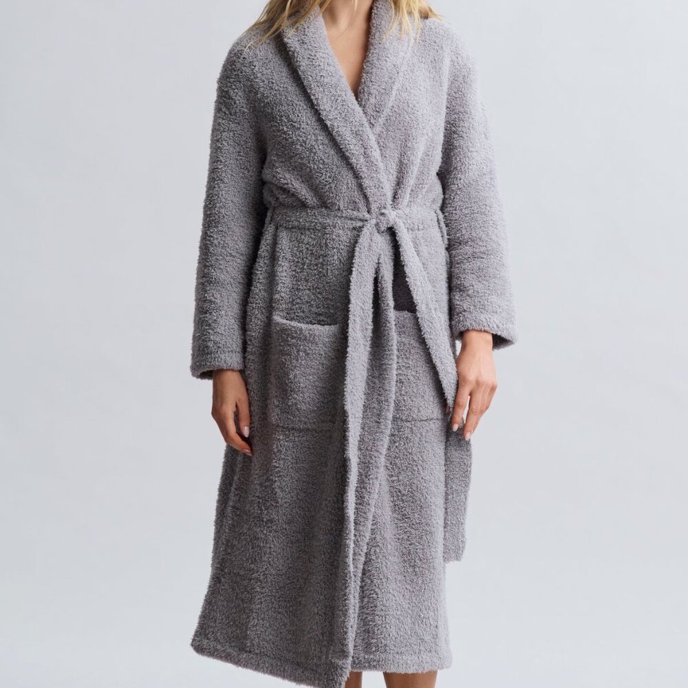 Barefoot Dreams CozyChic® Adult Robe - Dove Gray Size - M